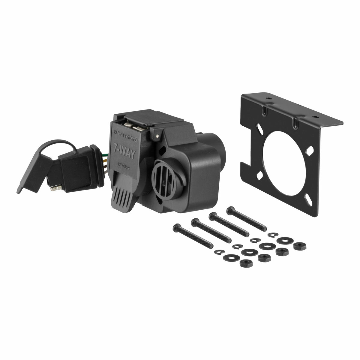 Curt - Dual-Output 7 & 4-Way Connector with Backup Alarm (Plugs into USCAR) - 57101