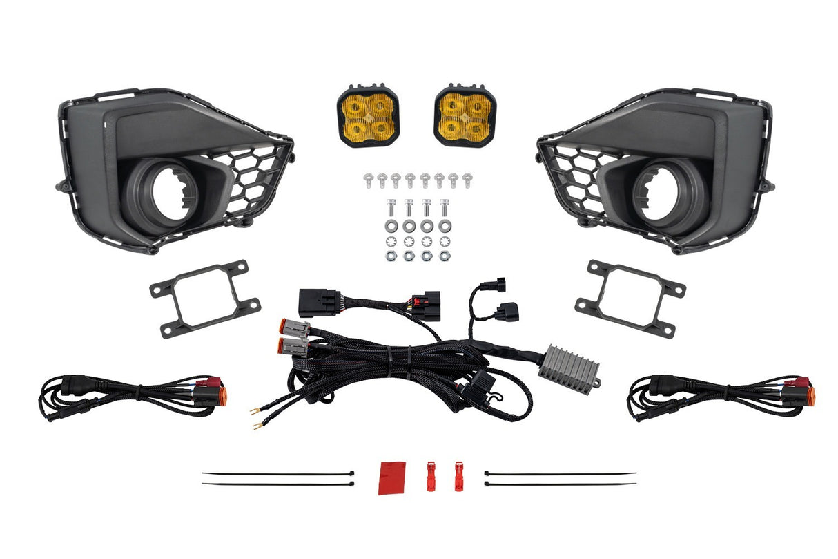 Diode Dynamics - SS3 Add-On Fog Lamp Kit for 2024 Ford Mustang GT, Yellow Pro - DD7973