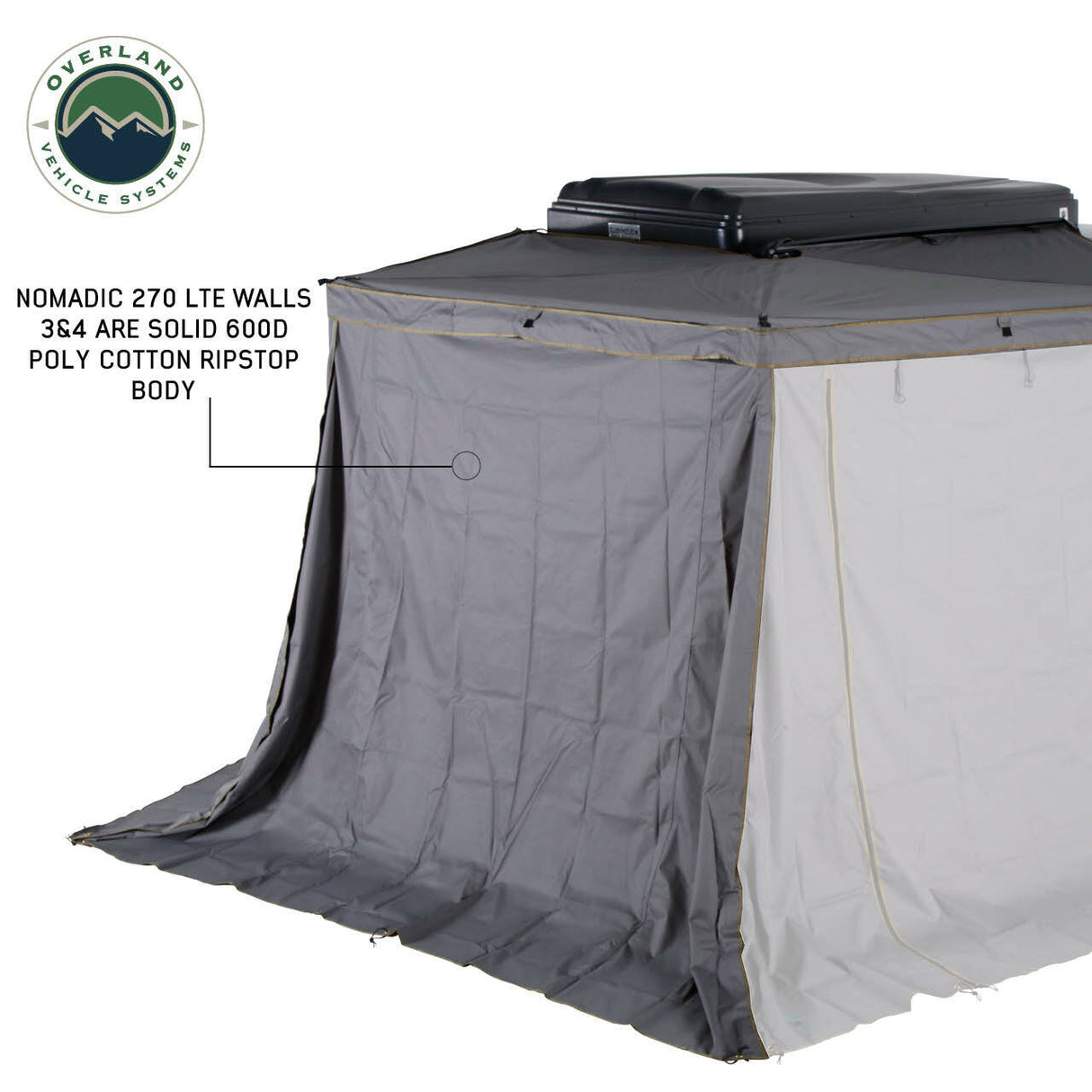 Overland Vehicle Systems - Nomadic 270 LTE Awning Passenger Side Walls 3 and 4 - 18359909