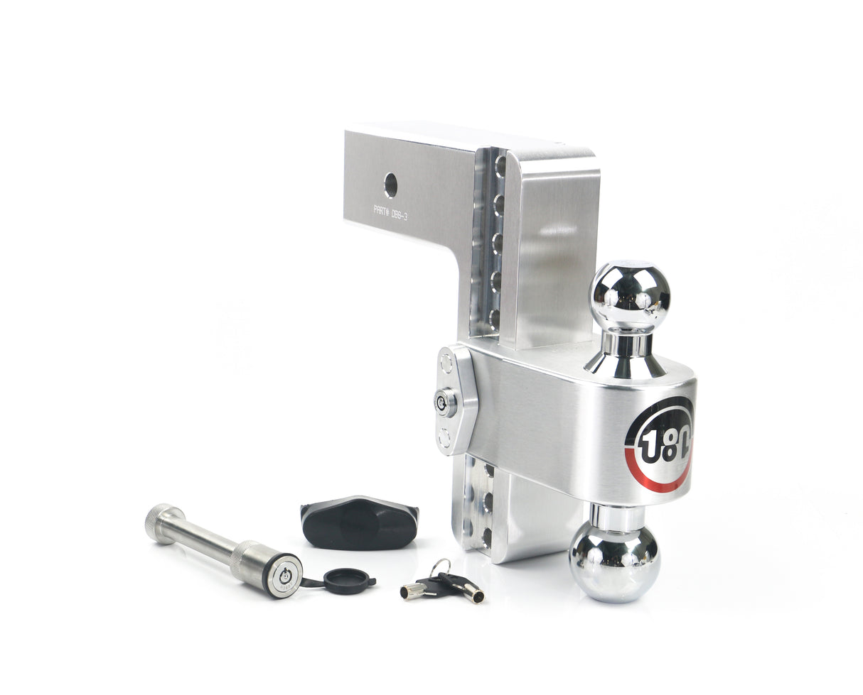 Weigh Safe - CTB8-3-KA Turnover Ball 8" Drop Hitch with 3" Shank Keyed Alike WS05 Included