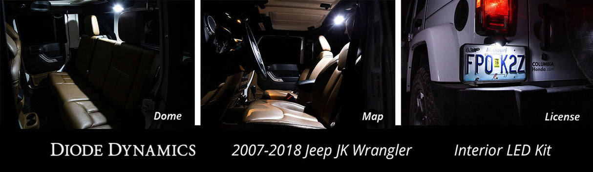 Diode Dynamics - DD0365 - Wrangler JK 4dr Interior Kit - Stage 1 Blue
