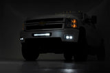 Rough Country - Chevrolet LED Fog Light Kit - Black Series w Amber DRL (11-14 Silverado HD) - 70628DRLA