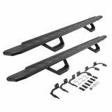 Go Rhino 6961068720T - RB30 Running Boards with Mounting Brackets & 2 Pairs of Drops Steps Kit - Protective Bedliner Coating
