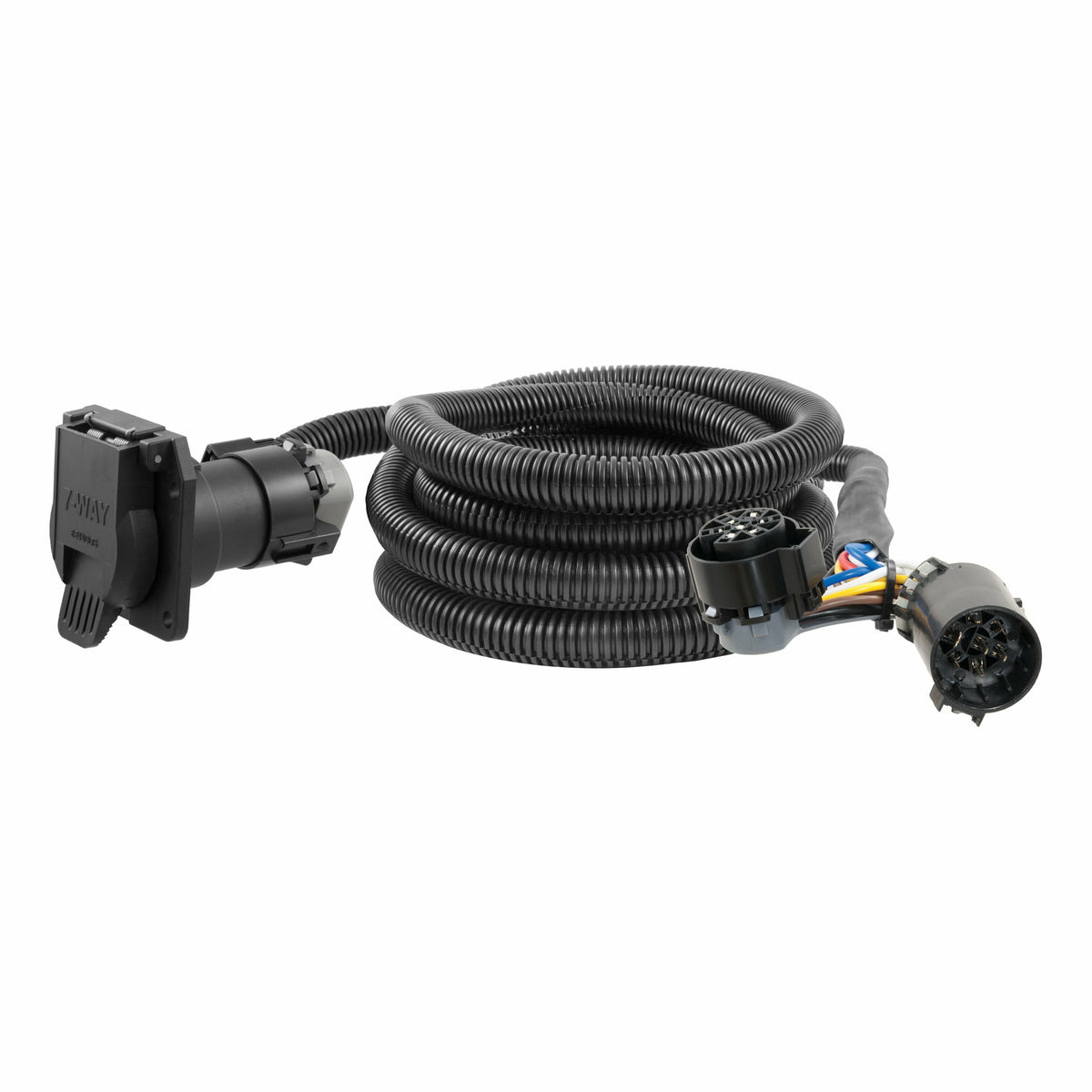 Curt - 10' Custom Wiring Extension Harness (Adds 7-Way RV Blade to Truck Bed) - 56000