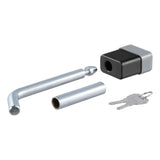 Curt - 1/2" Hitch Lock with 5/8" Adapter (1-1/4" or 2" Receiver, Deadbolt, Chrome) - 23024