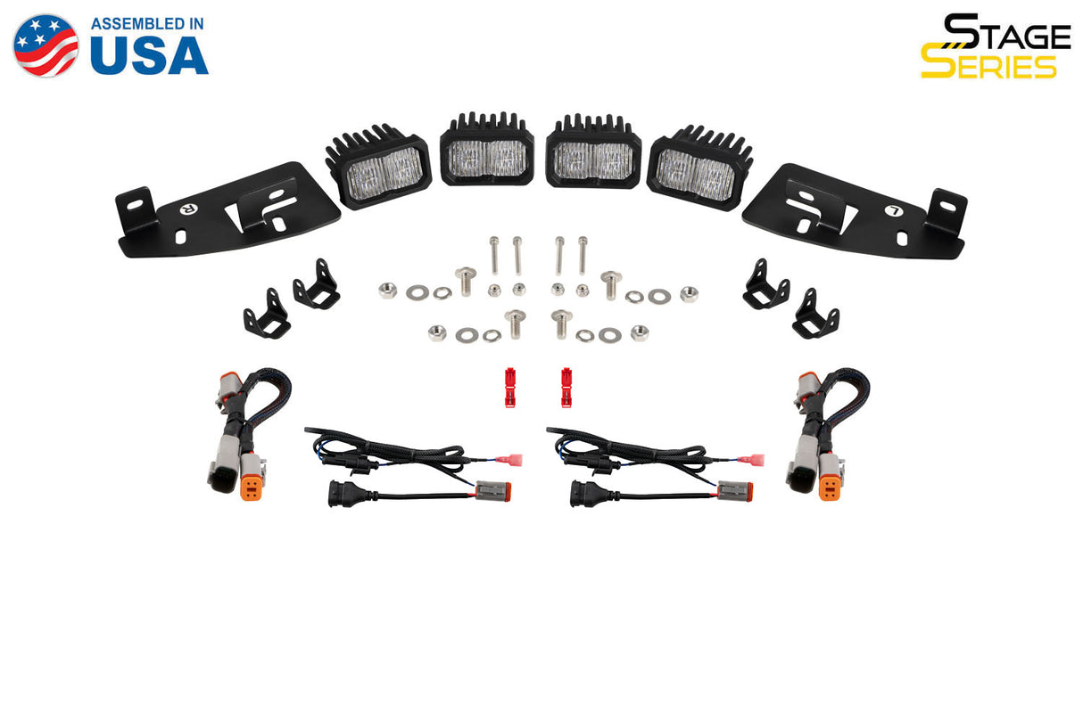 Diode Dynamics - SSC2 LED Fog Pocket Kit for 2019+ Ram, White Sport - DD7622
