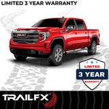 TrailFx - 6" Oval Straight Step Bar For GM Silverado/Sierra Crew- Black (A8255B)