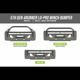 C4 Fabrication - 4Runner Lo-Pro Winch Bumper / 5th Gen / 2014-2024 - 1100-1114-30-NB-01NA