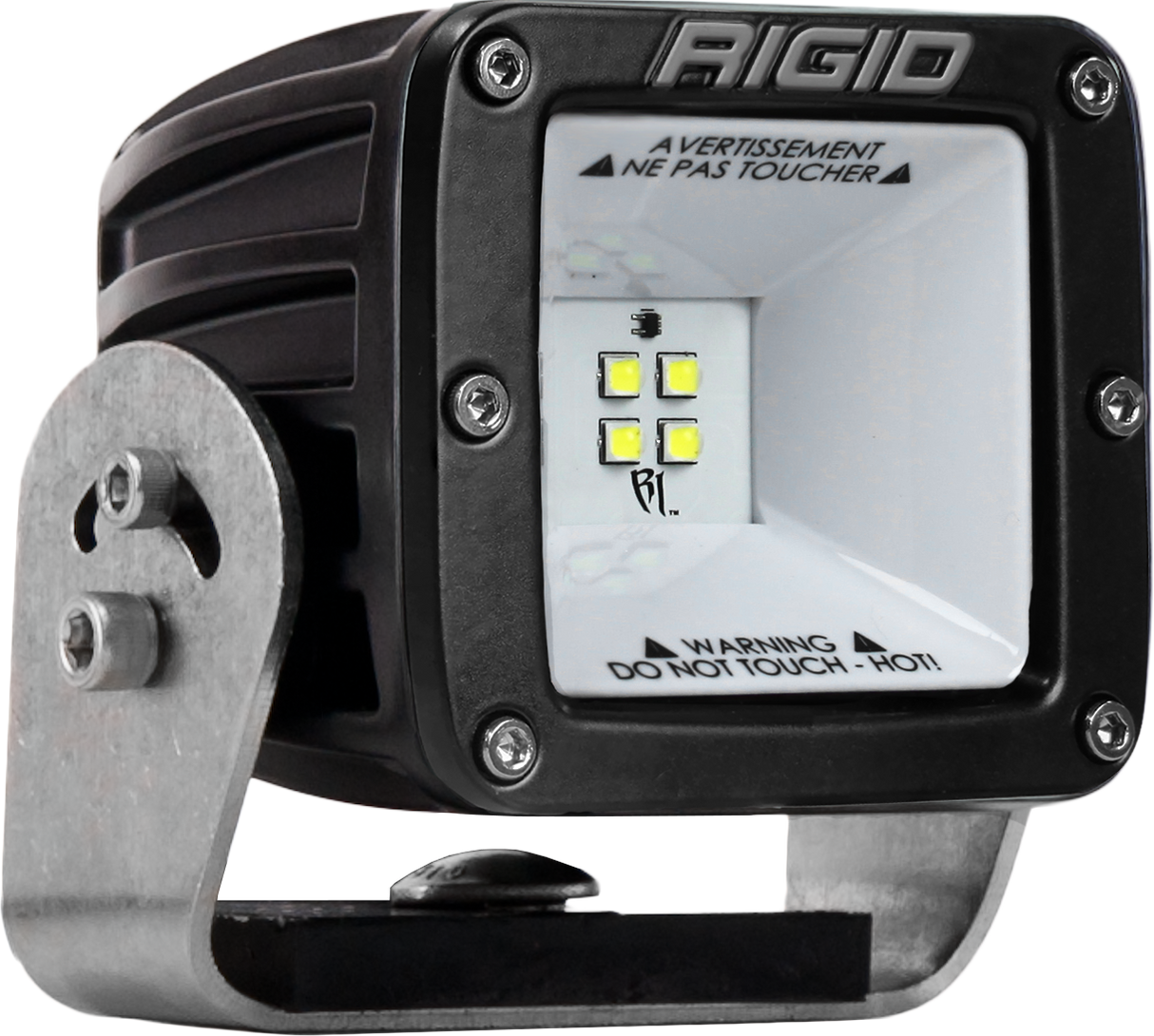 RIGID 2X2 115 Degree DC LED Scene Light, Surface Mount, Black Housing, Single