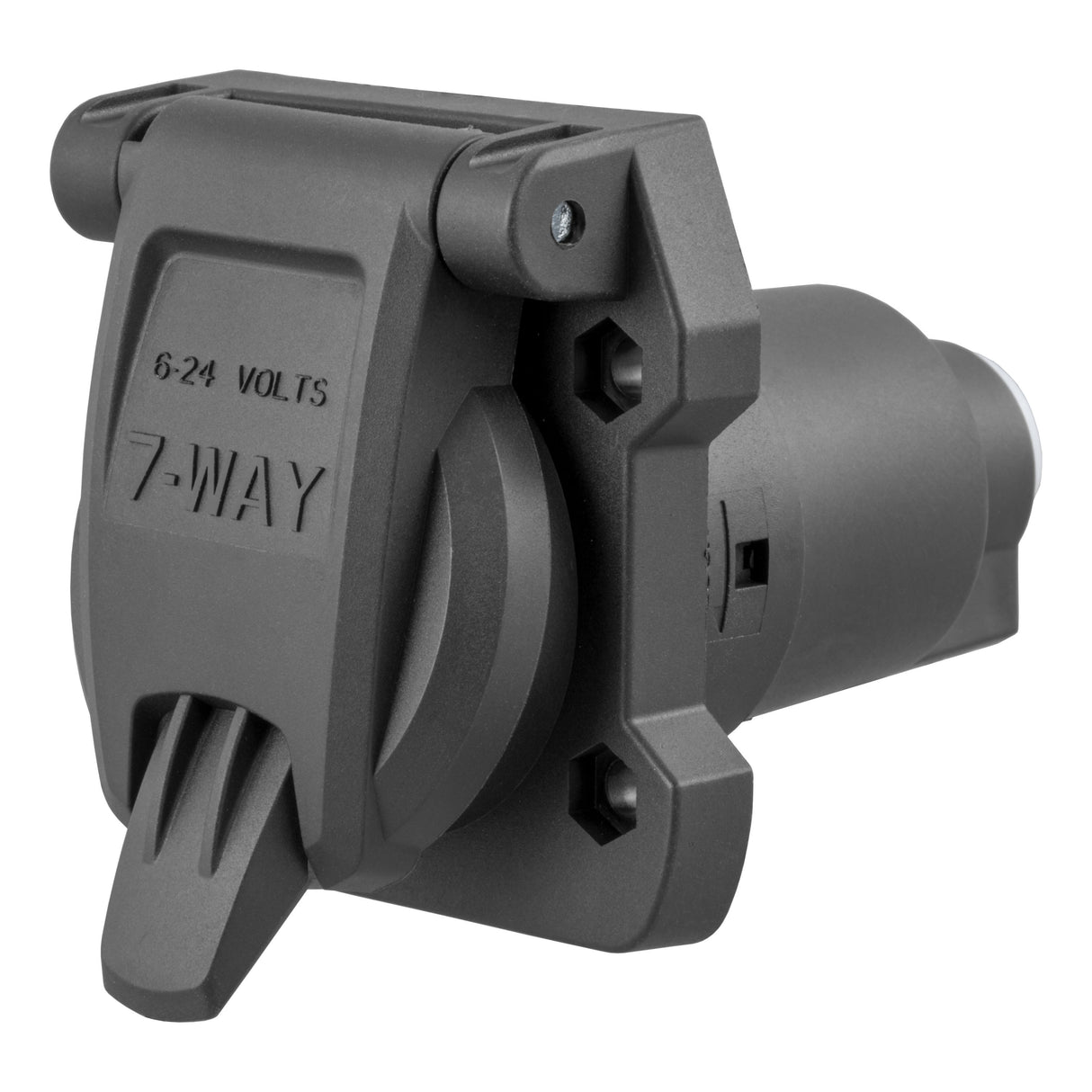 Curt - Heavy-Duty 7-Way RV Blade Connector Socket (Vehicle Side) - 58155
