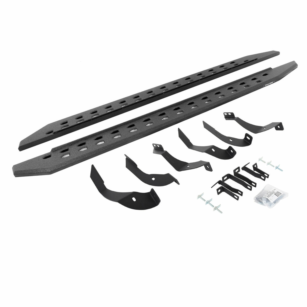 Go Rhino 69405187ST - RB20 Slim Line Running Boards With Mounting Brackets - Protective Bedliner Coating