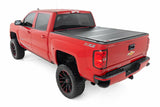 Rough Country - Hard Tri-Fold Flip Up Bed Cover - 6'7" Bed - Rail Cap - Chevy GMC 1500 2500HD 3500HD (14-19) - 49119651