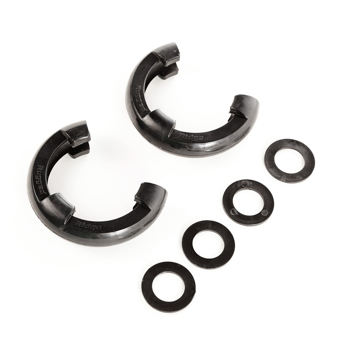 Rugged Ridge - Rugged Ridge 11235.40 D-Ring Shackle Isolator Kit, Black Pair, 7/8 inch - 11235.40