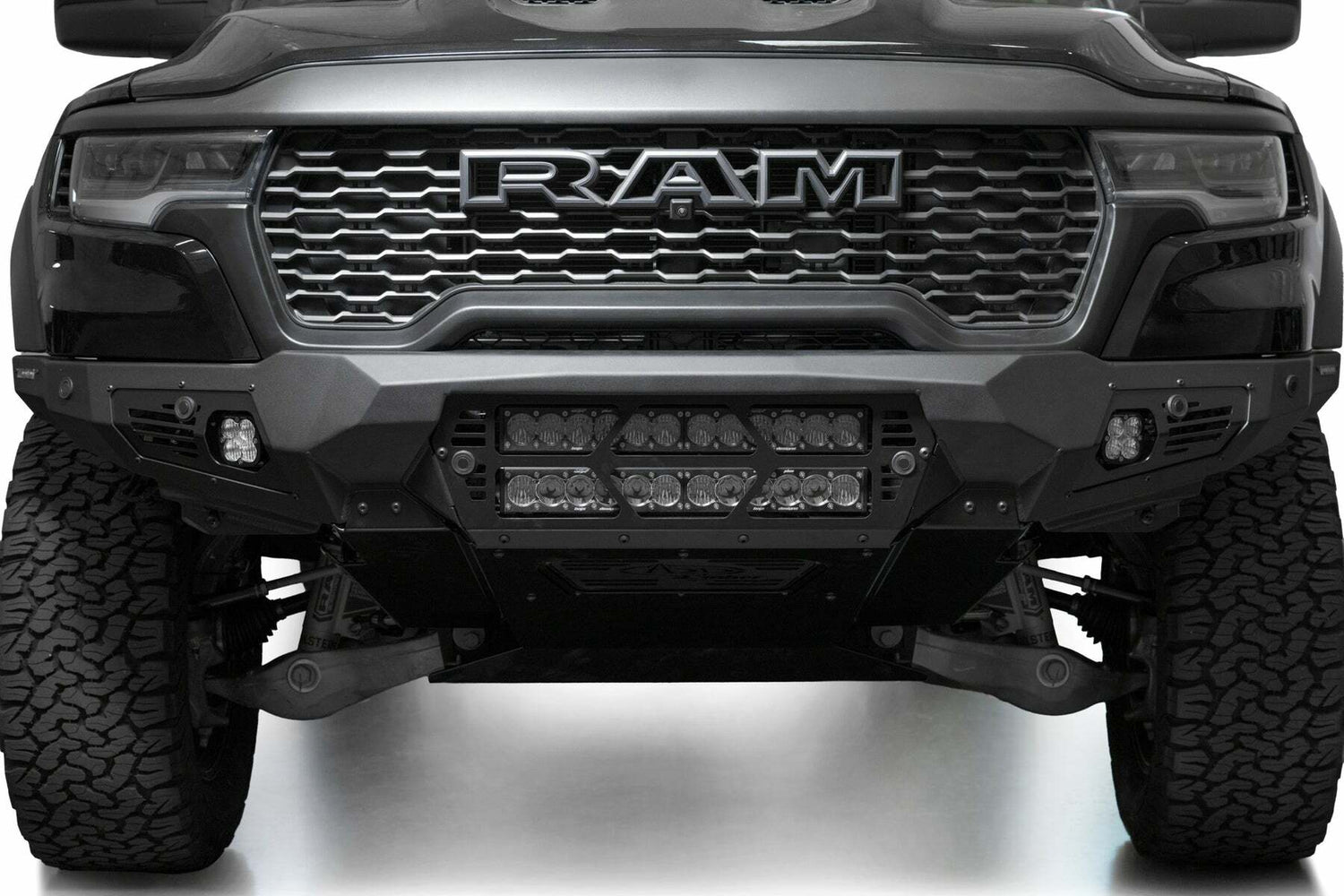 Addictive Desert Designs - 2025 Ram RHO Bomber Front Bumper (20 Inch Lights) - F630012140103