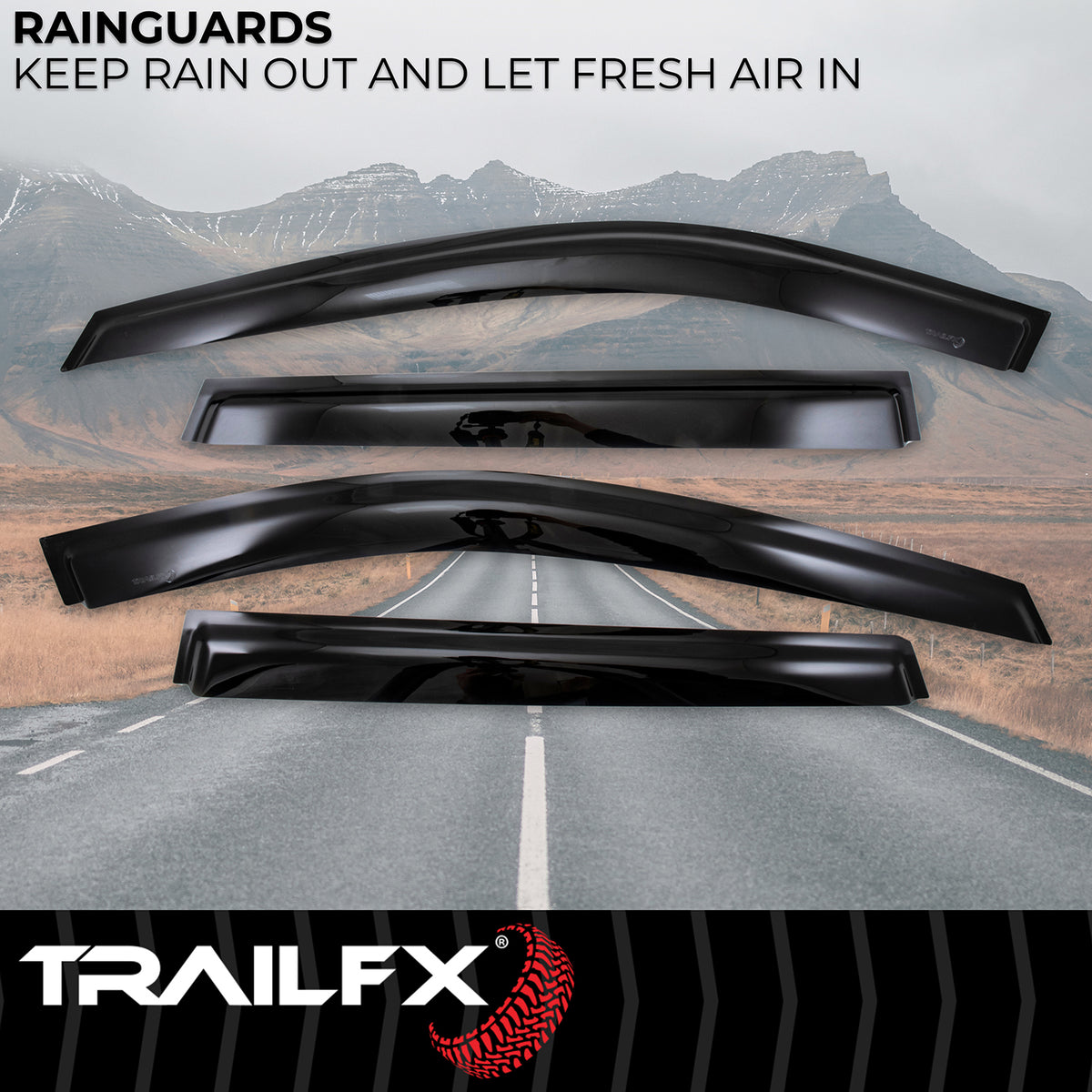 TrailFx - 4-Piece Window Vent  For Nissan Rogue (4902H)