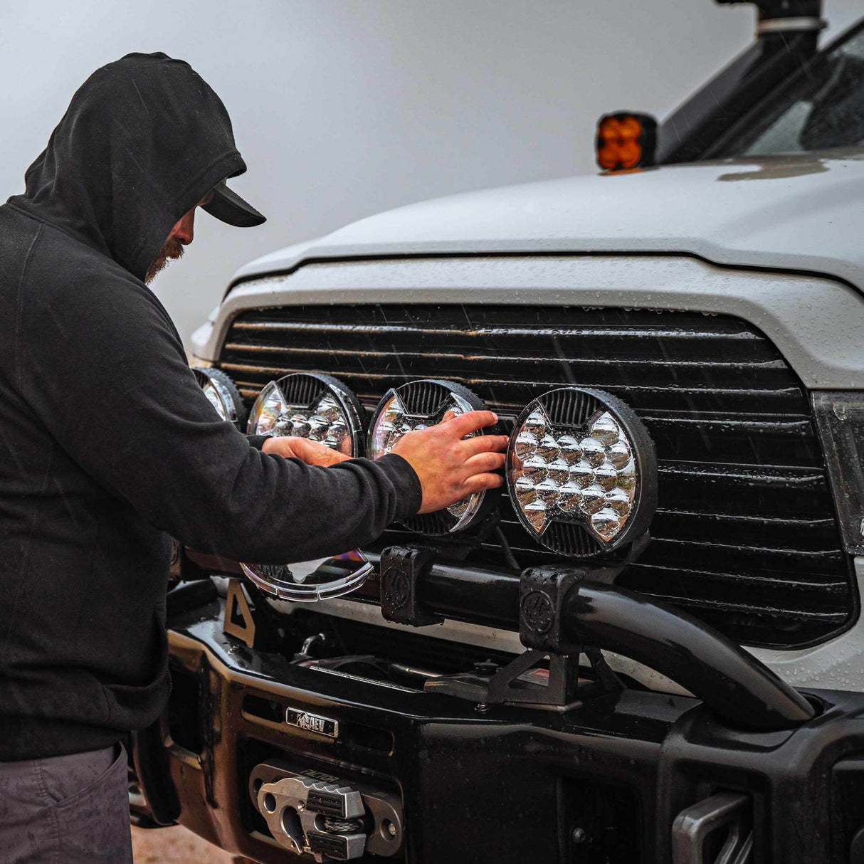 KC HiLiTES 5207 SlimLite 8" LED - Light Shield - Clear