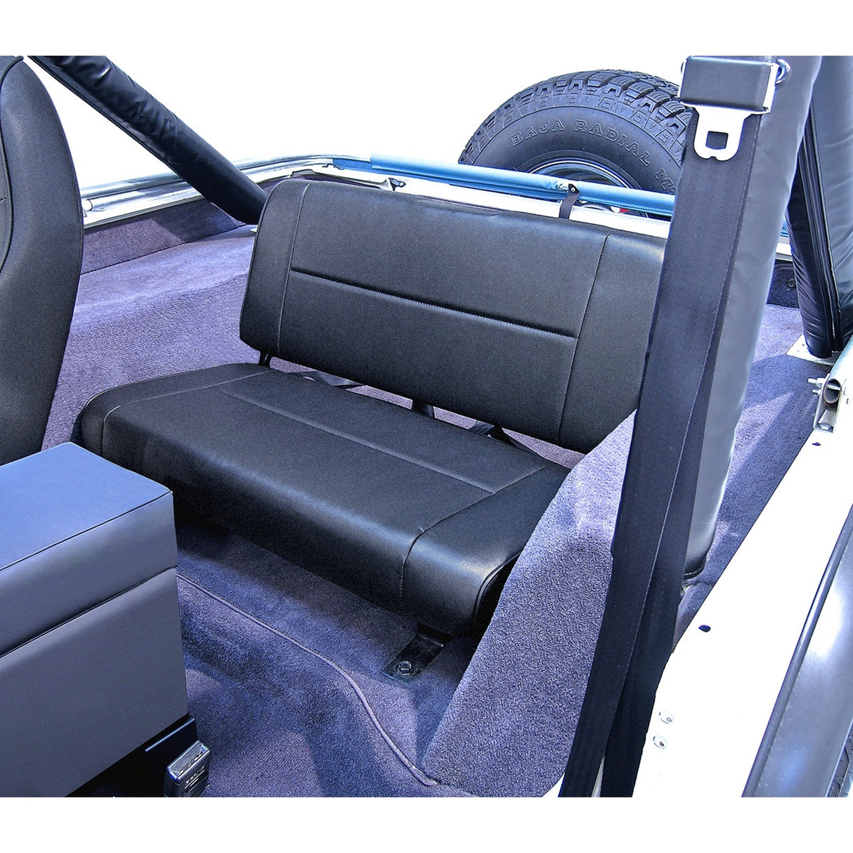 Rugged Ridge - Rugged Ridge 13461.15 Standard rear seat, black denim, 55-95 Jeep CJ and Wrangler - 13461.15