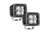 RIGID D-Series, E-Mark Certified, Spot Optic, Surface Mount, Black Housing, Pair