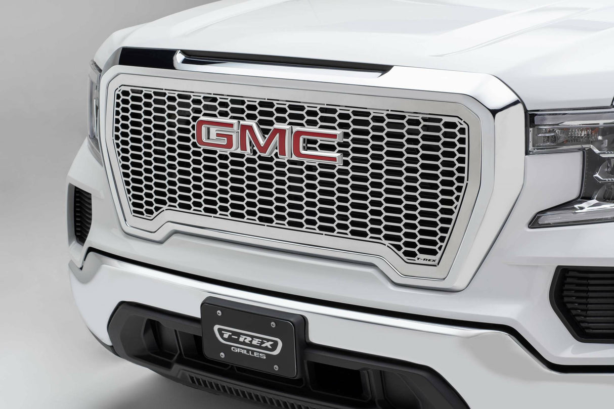 T-Rex Grilles - 2019-2021 GMC Sierra 1500 Laser X Grille, Polished, Stainless Steel, 1 Pc, Insert - PN #7712280 - 7712280