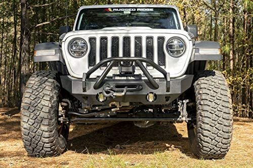 Rugged Ridge - HD Bumper, Stubby, Front; 07-18 Wrangler JK, 18-20 Wrangler JL, 2020 Gladiator JT - 11540.32