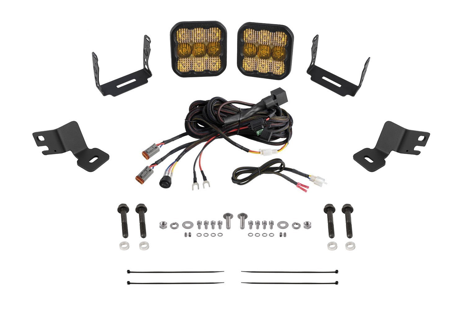 Diode Dynamics - Stage Series Ditch Light Kit for 2019-2024 Polaris RZR XPSS5 Sport Yellow Combo - DD8085