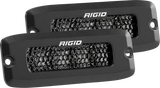 RIGID Industries - 925513BLK SR-Q Series PRO Midnight Edition, Spot Diffused, Flush Mount, Pair