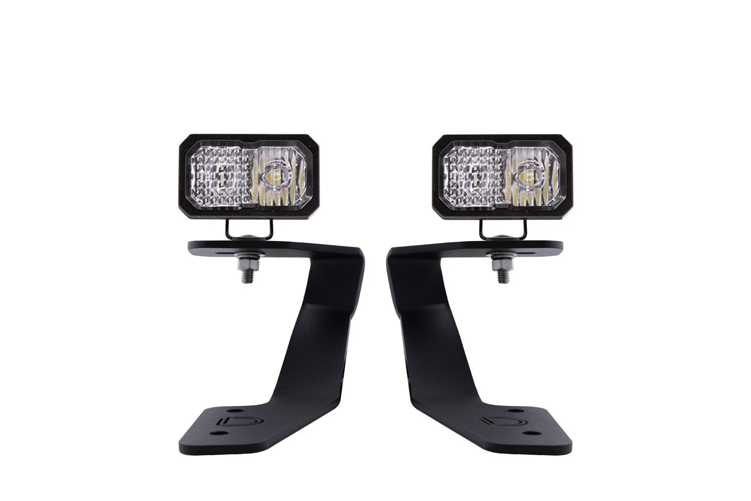 Diode Dynamics DD6564 Allows you to mount two Stage Series 2"?LED Pods above the hood.
