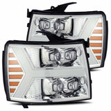 AlphaRex 880207 LED Projector Headlights Plank Style Design Chrome