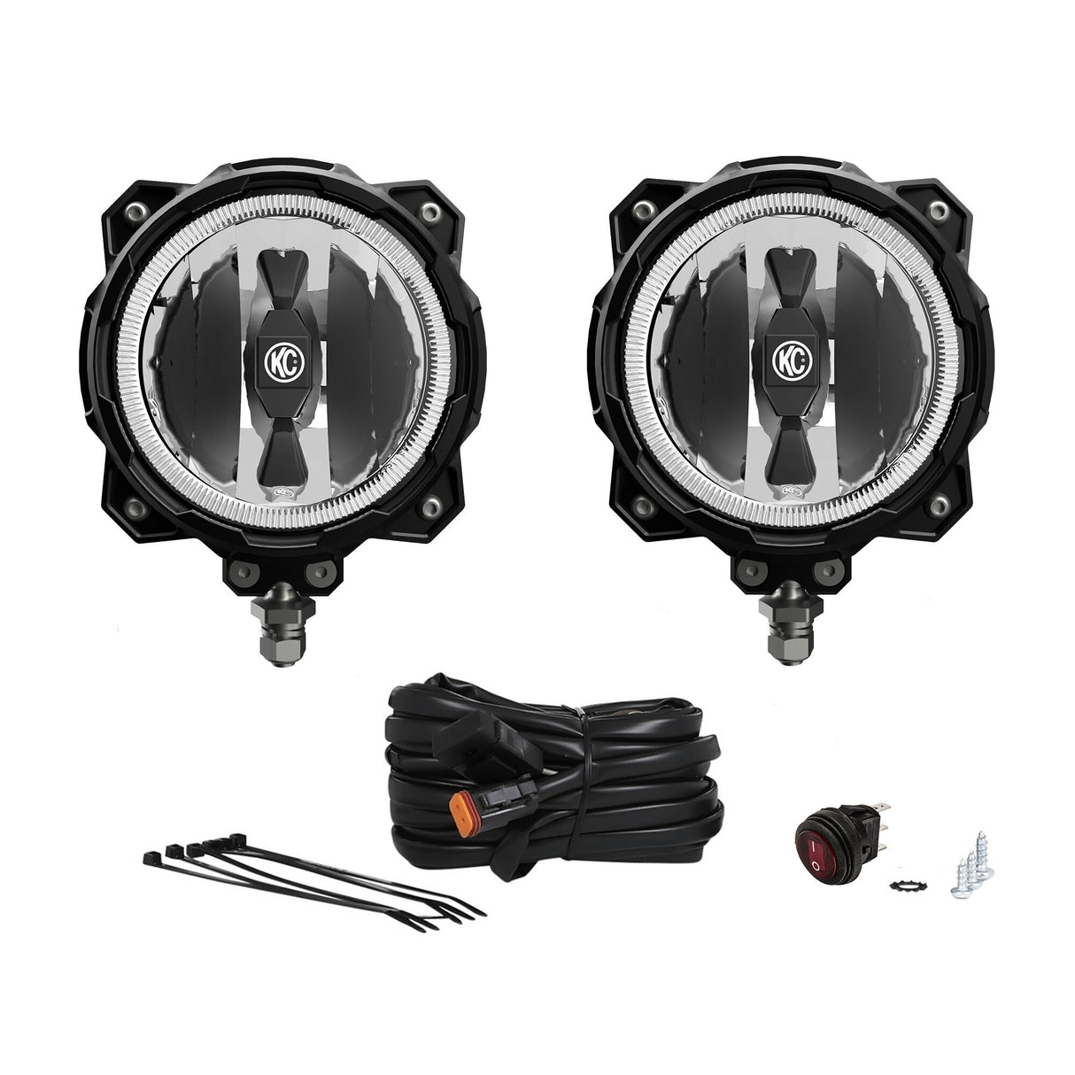 KC Hilites - Gravity LED Pro6 Single Spot Beam Pair Pack System â€“ #91301  - 91301