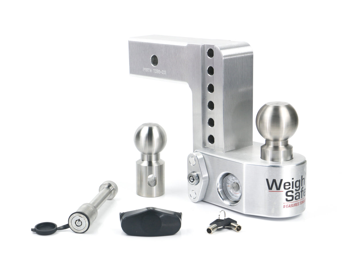Weigh Safe - 6" Drop Hitch with 2.5" Shank Keyed Alike WS05 Included