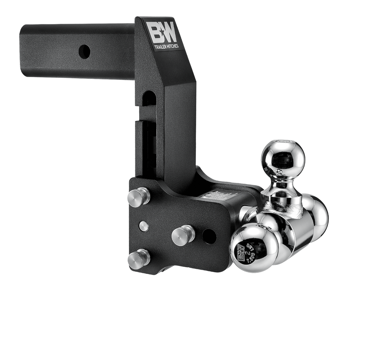 B&W Trailer Hitches - TS20067BMP 2.5 Model 10 Blk Tow & Stow Tri Ball for Multi-Pro Tailgate