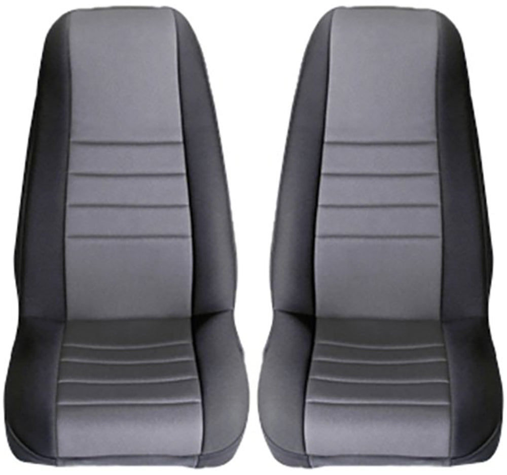 Rugged Ridge - Neoprene Front Seat Covers, Gray; 97-02 Jeep Wrangler TJ - 13210.09