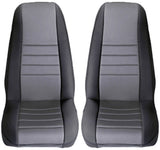 Rugged Ridge - Neoprene Front Seat Covers, Gray; 97-02 Jeep Wrangler TJ - 13210.09