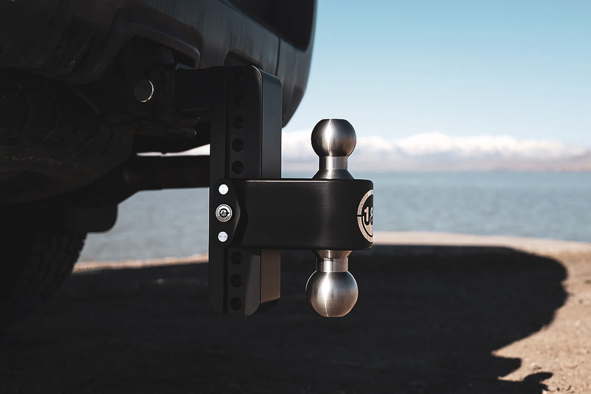 180 Hitch SS 8" Drop Hitch with 3" Shank - LTB8-3-CER-BLA