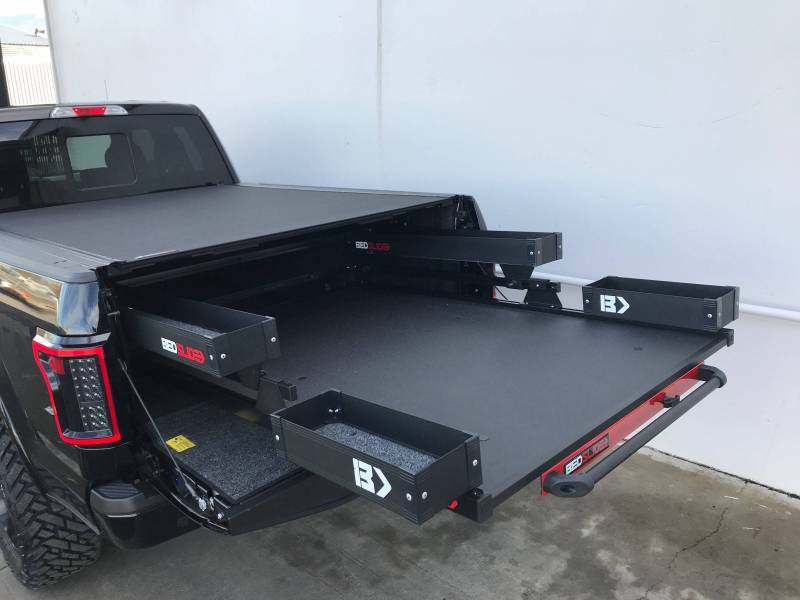 Bedslide - Bedslide Black Bedbin Side Kix 7 Inch X 44 Inch 2 Piece Bin Kit - Bsa-skb