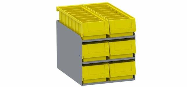 Holman - 6 Stacked Small Parts Bins - 40341