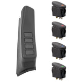 Rugged Ridge - A-Pillar 4 Switch Pod Kit, Black, RHD; 11-16 Jeep Wrangler JK - 17235.97
