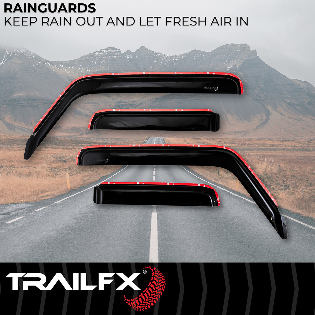 TrailFx - In Channel 4-Piece Window Vent For Jeep JL/JT (4811IC)