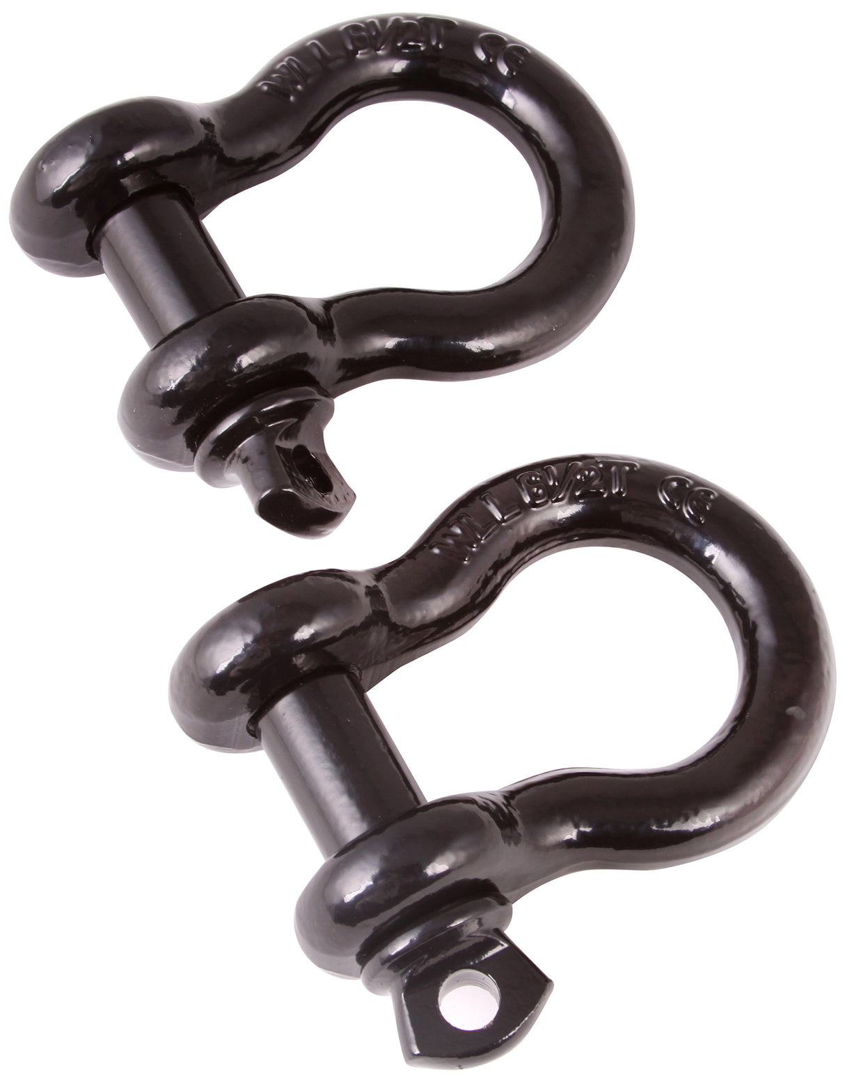 Rugged Ridge - D-Ring Shackles, 3/4-Inch, Black, Steel, Pair - 11235.04