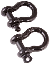 Rugged Ridge - D-Ring Shackles, 3/4-Inch, Black, Steel, Pair - 11235.04