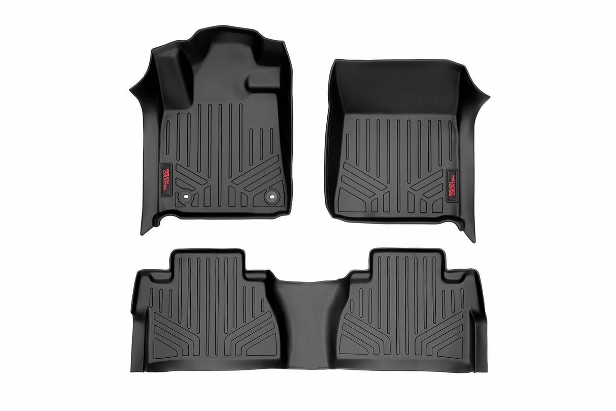 Rough Country Floor Mats - FR & RR - CrewMax - Toyota Tundra 2WD 4WD (2014-2021) - M-71770