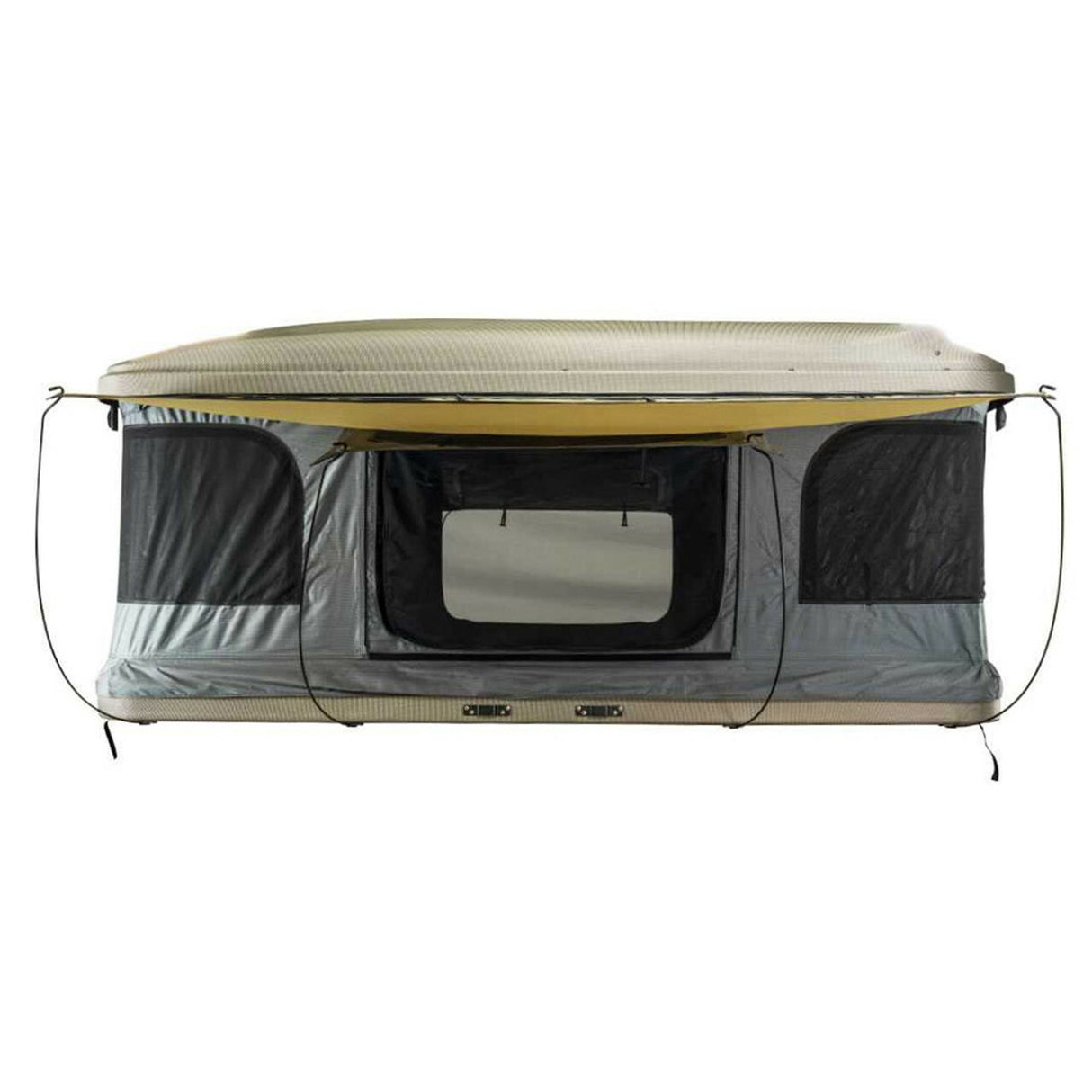 Overland Vehicle Systems - HD Bundu 3 - Hard Shell Pop Up Roof Top Tent, 3 Person, Grey Body and Black Rainfly - 18199902