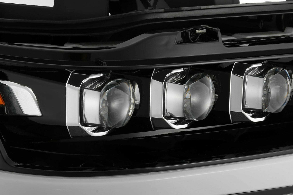 AlphaRex 880516 LED Projector Headlights Plank Style Design Gloss Black