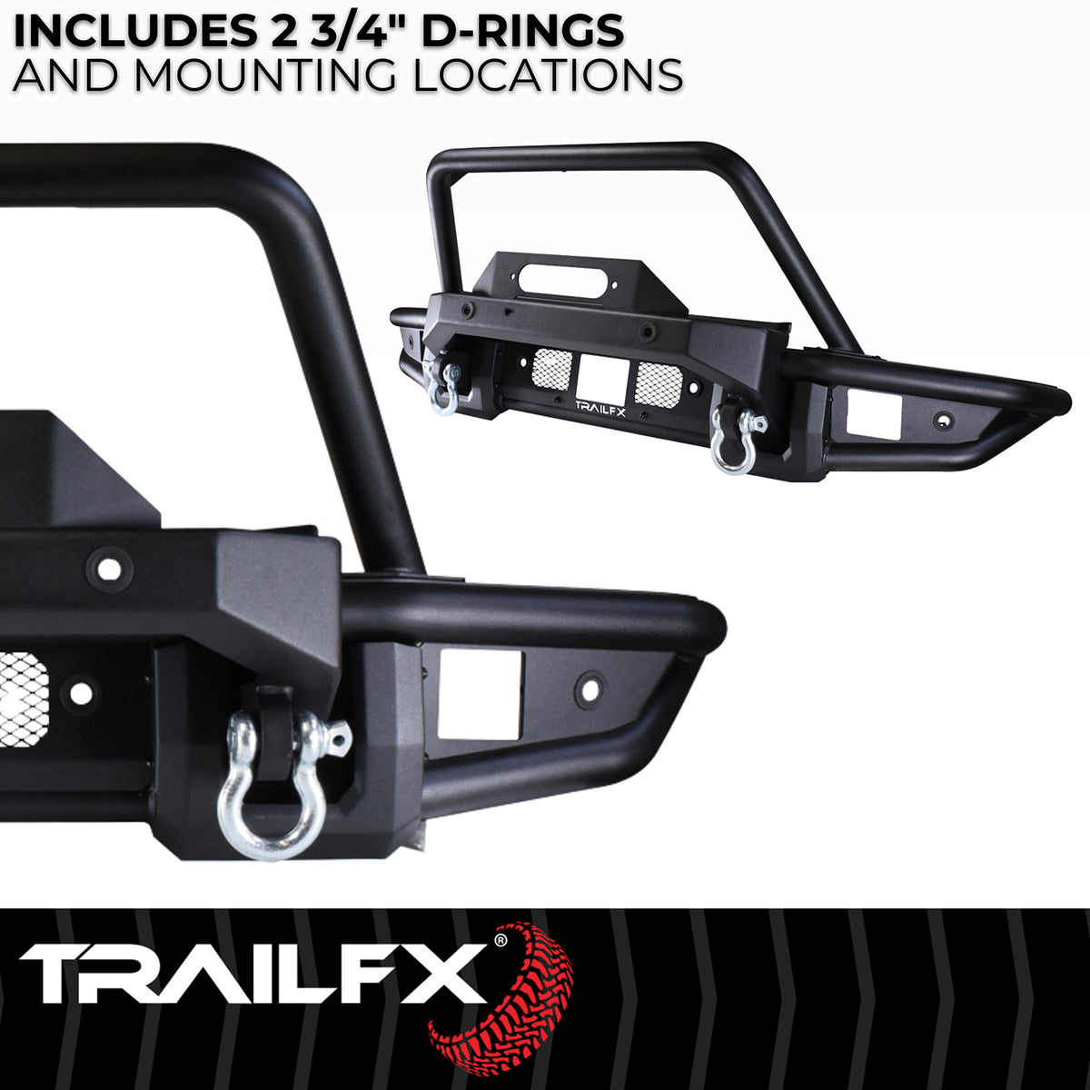 TrailFx - Winch Mount Front Bumper For Ford Bronco (BR002T)