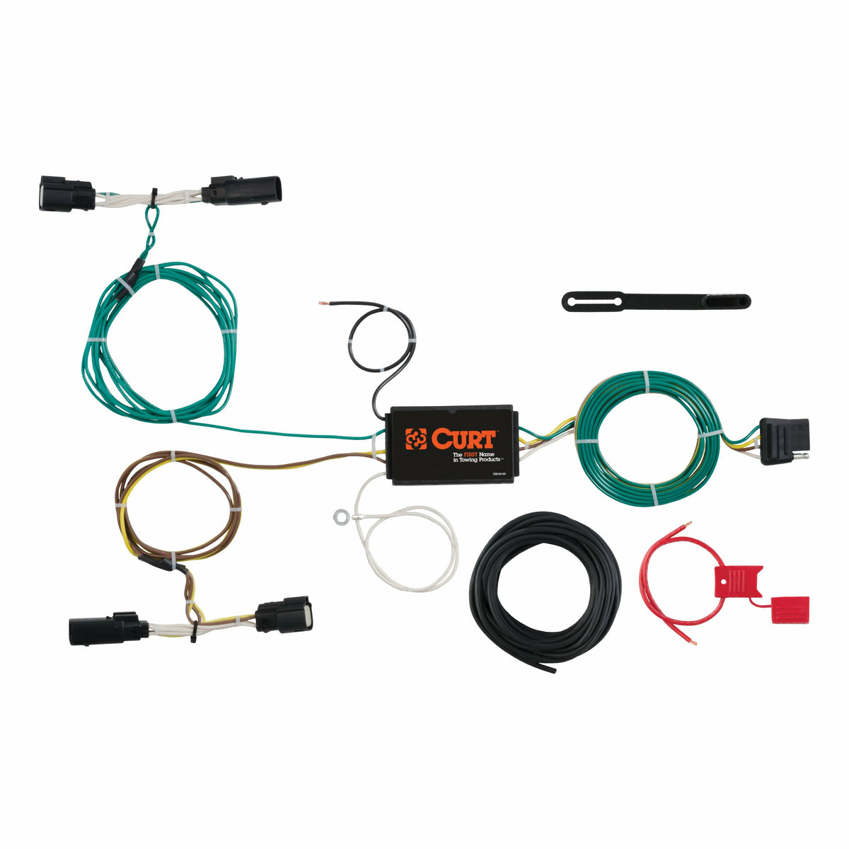Curt - Custom Wiring Harness, 4-Way Flat Output, Select Ford Edge - 56272