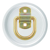 Curt - 3" x 3" Surface-Mounted Tie-Down D-Ring (3,600 lbs, Yellow Zinc) - 83740