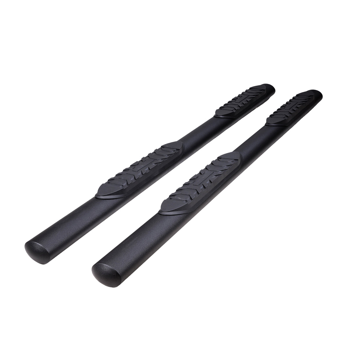 TrailFx - 4" Oval Straight Step Bar For Jeep Wrangler JL 4 Dr- Black (A1545T)