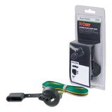 Curt - 4-Way Flat License Plate Light Plug Connector Socket with 36" Wires (Packaged) - 57405