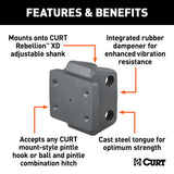 Curt - Rebellion XD Pintle Mount Attachment - 45950