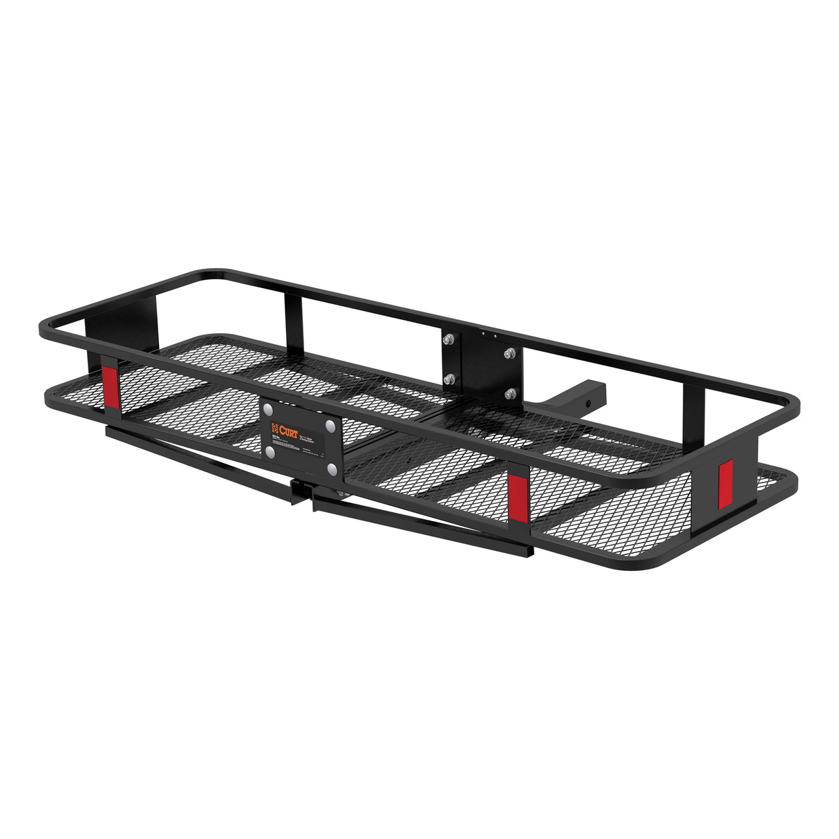 Curt - 60" x 20" Black Steel Basket Cargo Carrier (Fixed 2" Shank, 500 lbs.) - 18150
